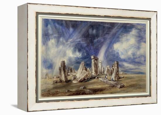 Prehistoric Site of Stonehenge (England). Painting by John Constable (1776-1837), 1836. London, Vic-John Constable-Framed Premier Image Canvas