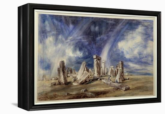 Prehistoric Site of Stonehenge (England). Painting by John Constable (1776-1837), 1836. London, Vic-John Constable-Framed Premier Image Canvas