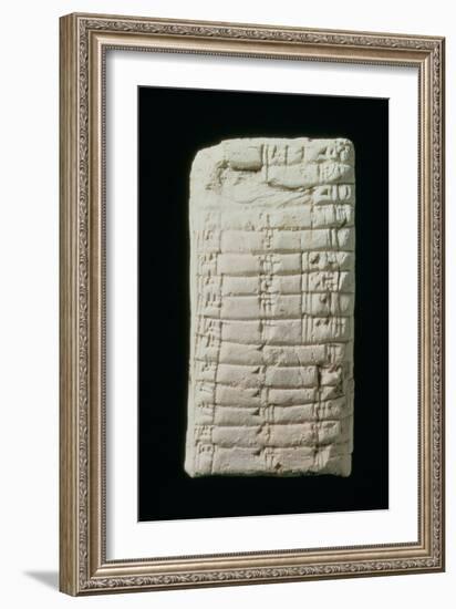 Prehistoric Tablet with Multiplication Table-null-Framed Giclee Print