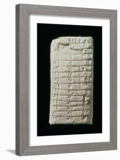 Prehistoric Tablet with Multiplication Table-null-Framed Giclee Print