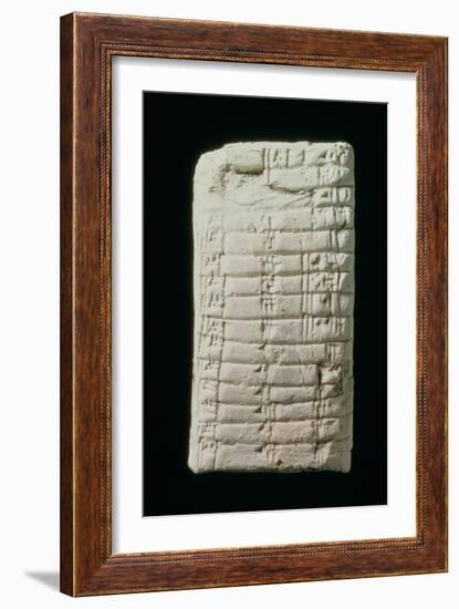 Prehistoric Tablet with Multiplication Table-null-Framed Giclee Print