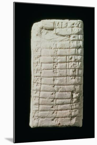 Prehistoric Tablet with Multiplication Table-null-Mounted Giclee Print