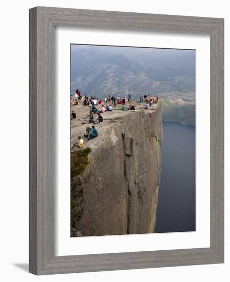 Preikestolen Rock, Lysefjorden, Rogaland, Norway, Scandinavia, Europe-Marco Cristofori-Framed Photographic Print