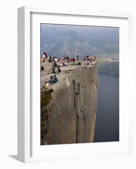Preikestolen Rock, Lysefjorden, Rogaland, Norway, Scandinavia, Europe-Marco Cristofori-Framed Photographic Print