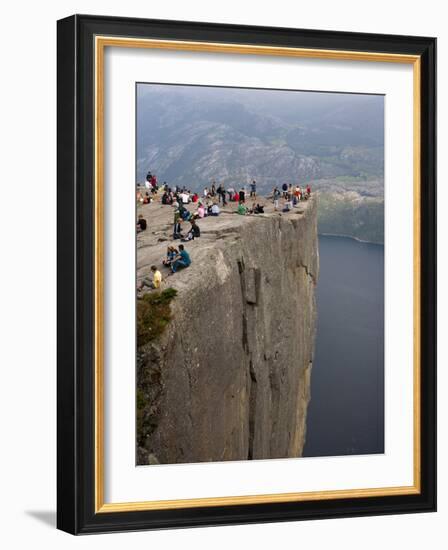 Preikestolen Rock, Lysefjorden, Rogaland, Norway, Scandinavia, Europe-Marco Cristofori-Framed Photographic Print