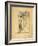 Preliminary Drawing for Allegory of Sculpture-Gustav Klimt-Framed Giclee Print