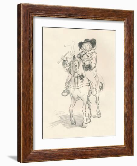 Preliminary Sketch for the Wife of Bath, C1917-Hugh Thomson-Framed Giclee Print