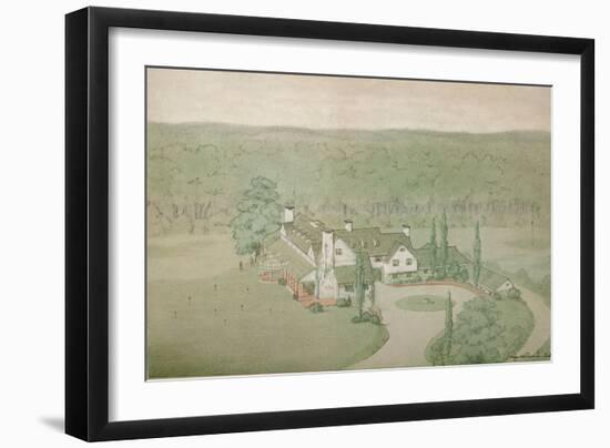Preliminary study for the Oakland Golf Club, Bayside, New York, 1925-null-Framed Giclee Print