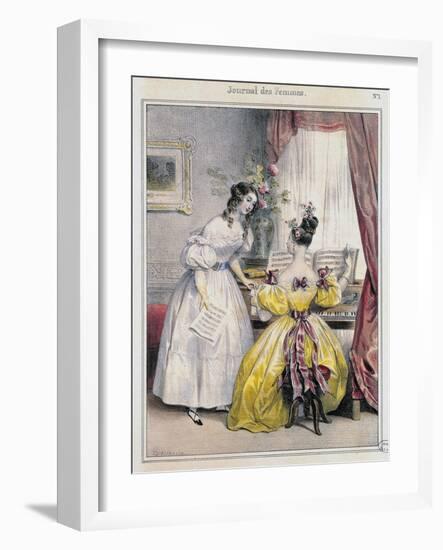 Prelude, from "Journal des Femmes", 1830-48-Achille Deveria-Framed Giclee Print