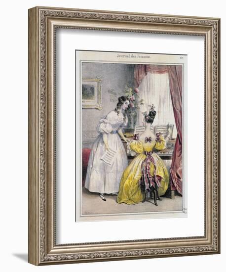 Prelude, from "Journal des Femmes", 1830-48-Achille Deveria-Framed Giclee Print