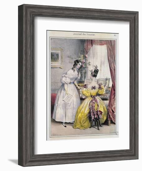 Prelude, from "Journal des Femmes", 1830-48-Achille Deveria-Framed Giclee Print