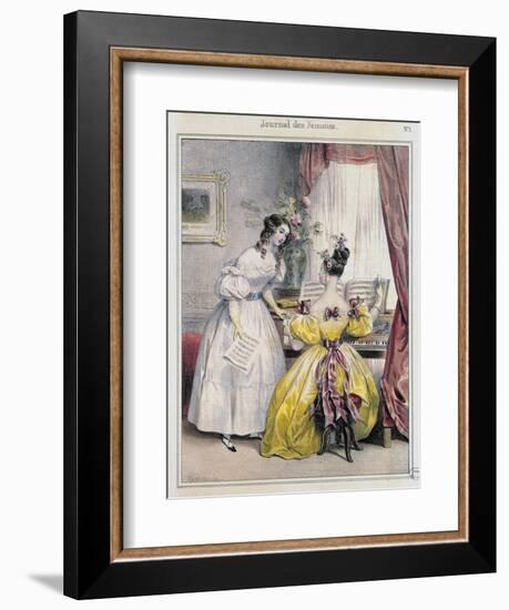 Prelude, from "Journal des Femmes", 1830-48-Achille Deveria-Framed Giclee Print