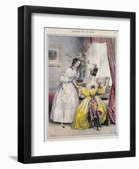 Prelude, from "Journal des Femmes", 1830-48-Achille Deveria-Framed Giclee Print