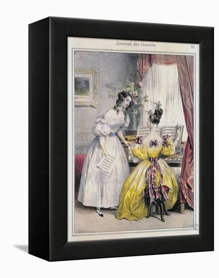 Prelude, from "Journal des Femmes", 1830-48-Achille Deveria-Framed Premier Image Canvas