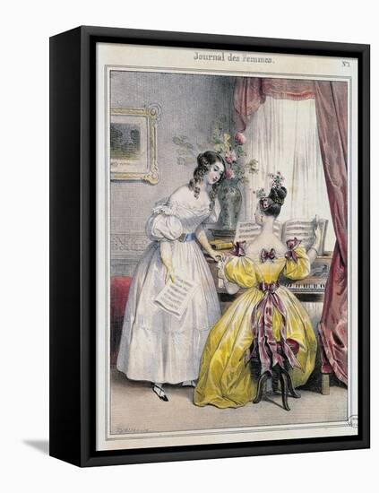 Prelude, from "Journal des Femmes", 1830-48-Achille Deveria-Framed Premier Image Canvas