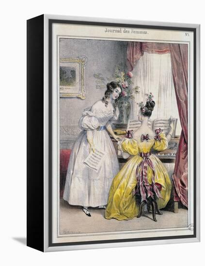 Prelude, from "Journal des Femmes", 1830-48-Achille Deveria-Framed Premier Image Canvas