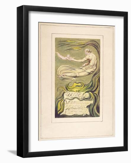 Preludium, Plate 2A from 'The First Book of Urizen', 1794-William Blake-Framed Giclee Print