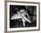 Premier Ballerina Semionova Tying Her Toe Shoe Before a Performance at the Great Theater-Margaret Bourke-White-Framed Photographic Print