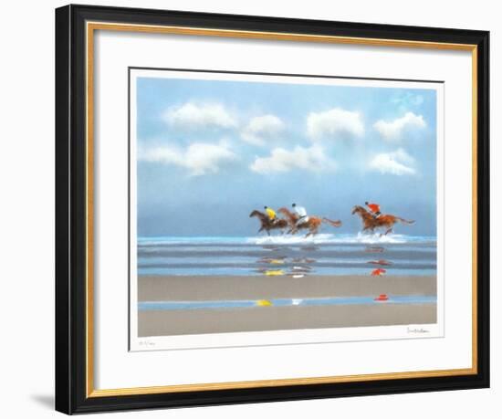 Premier galop à Deauville II-Pierre Doutreleau-Framed Collectable Print