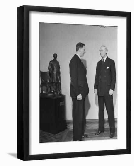 Premier of Eire Eamon De Valera Talking with Us Minister David Gray at the Us Legation-null-Framed Photographic Print