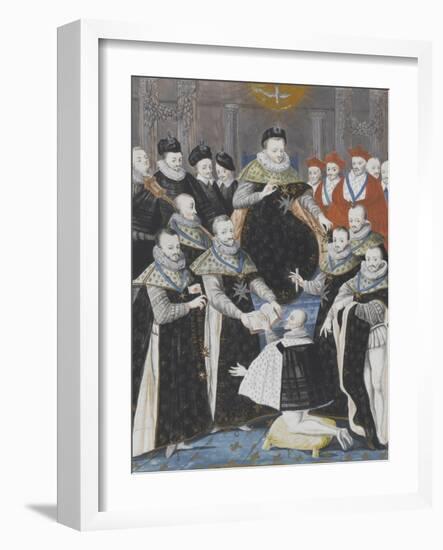 Première cérémonie de l'ordre du Saint Esprit pour la réception de Ludovic de Gonzague, duc de-null-Framed Giclee Print