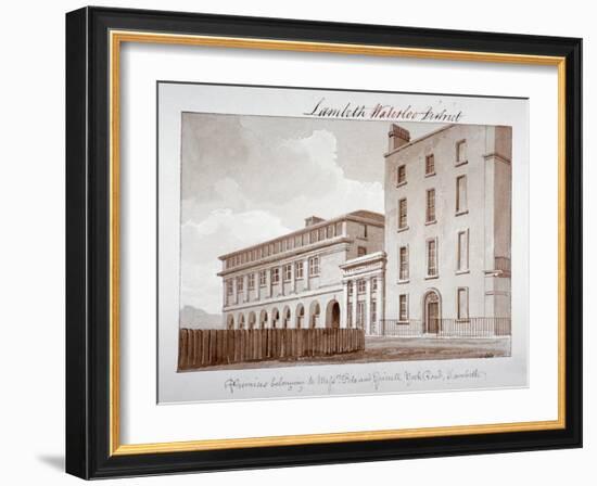 Premises Belonging to Builders Peto and Grissell in York Road, Lambeth, London, 1828-John Buckler-Framed Giclee Print