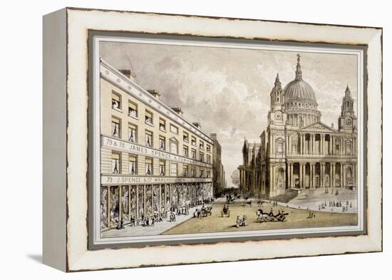 Premises of James Spence and Co, Warehousemen, 76-79 St Paul's Churchyard, City of London, 1850-null-Framed Premier Image Canvas