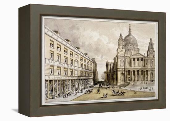 Premises of James Spence and Co, Warehousemen, 76-79 St Paul's Churchyard, City of London, 1850-null-Framed Premier Image Canvas