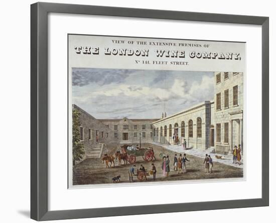 Premises of the London Wine Company at No 141 Fleet Street, City of London, 1830-null-Framed Giclee Print