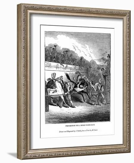 Preparation for a Roman Horse Race, 1843-J Jackson-Framed Giclee Print