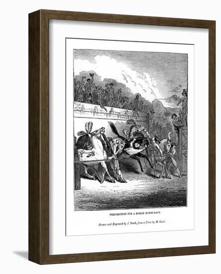 Preparation for a Roman Horse Race, 1843-J Jackson-Framed Giclee Print