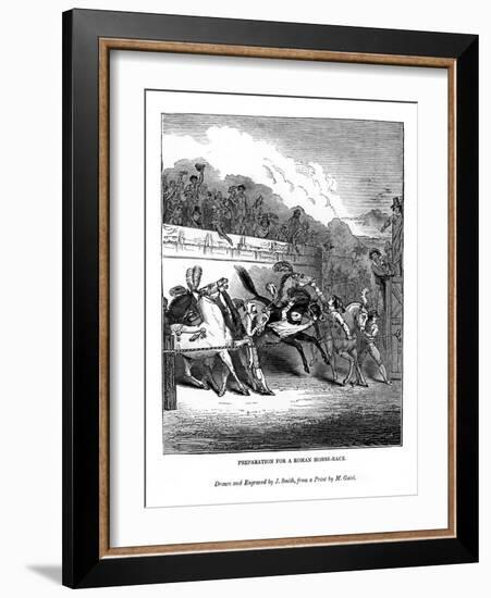 Preparation for a Roman Horse Race, 1843-J Jackson-Framed Giclee Print