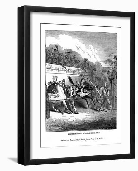 Preparation for a Roman Horse Race, 1843-J Jackson-Framed Giclee Print