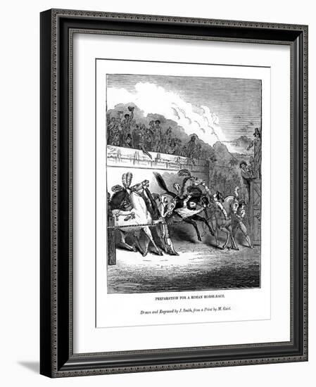 Preparation for a Roman Horse Race, 1843-J Jackson-Framed Giclee Print