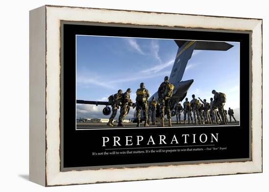 Preparation: Inspirational Quote and Motivational Poster-null-Framed Premier Image Canvas