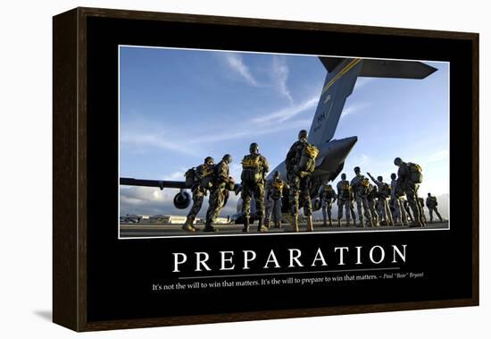 Preparation: Inspirational Quote and Motivational Poster-null-Framed Premier Image Canvas