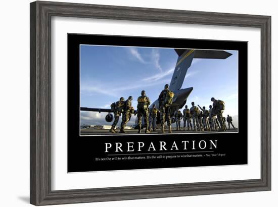 Preparation: Inspirational Quote and Motivational Poster-null-Framed Photographic Print