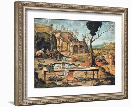 Preparation of Christ's Tomb by Vittore Carpaccio-Vittore Carpaccio-Framed Giclee Print