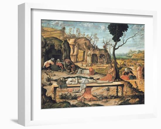 Preparation of Christ's Tomb by Vittore Carpaccio-Vittore Carpaccio-Framed Giclee Print