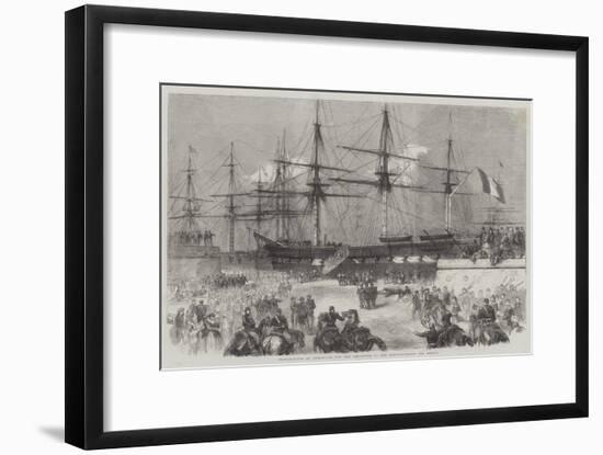 Preparations at Cherbourg for the Departure of the Reinforcements for Mexico-null-Framed Giclee Print