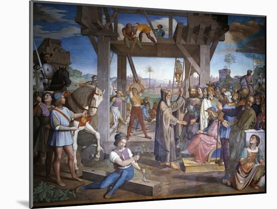Preparations for Assault on Jerusalem, Fresco Cycle from Jerusalem Delivered-Friedrich Overbeck-Mounted Giclee Print