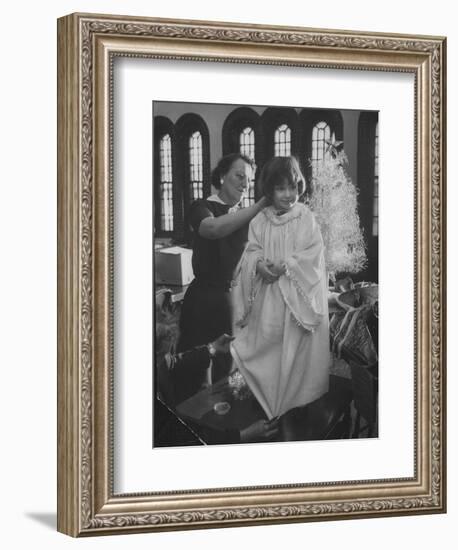 Preparations for Christmas Pageant at Bryn Mawr Community Church and at Orphanage-Francis Miller-Framed Photographic Print