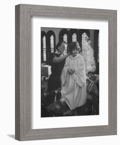 Preparations for Christmas Pageant at Bryn Mawr Community Church and at Orphanage-Francis Miller-Framed Photographic Print