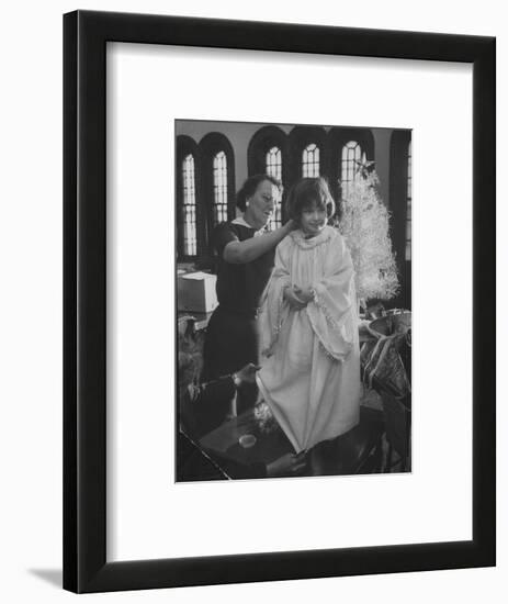 Preparations for Christmas Pageant at Bryn Mawr Community Church and at Orphanage-Francis Miller-Framed Photographic Print