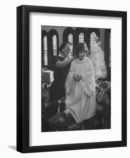 Preparations for Christmas Pageant at Bryn Mawr Community Church and at Orphanage-Francis Miller-Framed Photographic Print