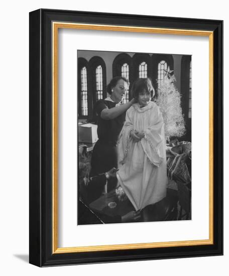 Preparations for Christmas Pageant at Bryn Mawr Community Church and at Orphanage-Francis Miller-Framed Photographic Print