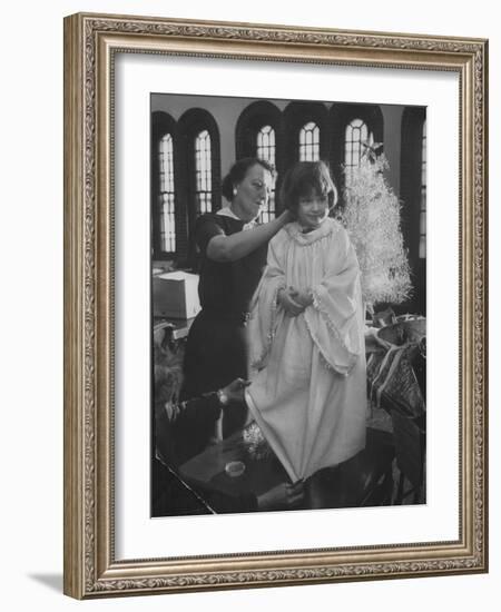 Preparations for Christmas Pageant at Bryn Mawr Community Church and at Orphanage-Francis Miller-Framed Photographic Print