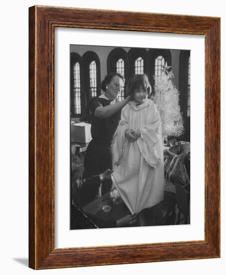 Preparations for Christmas Pageant at Bryn Mawr Community Church and at Orphanage-Francis Miller-Framed Photographic Print