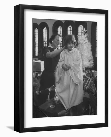 Preparations for Christmas Pageant at Bryn Mawr Community Church and at Orphanage-Francis Miller-Framed Photographic Print