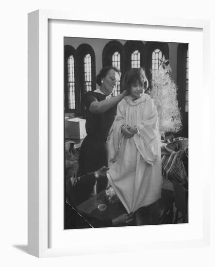 Preparations for Christmas Pageant at Bryn Mawr Community Church and at Orphanage-Francis Miller-Framed Photographic Print